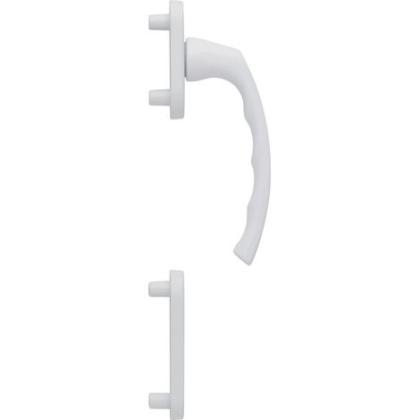 Demi poignée de porte de balcon Blanc (1/3)
