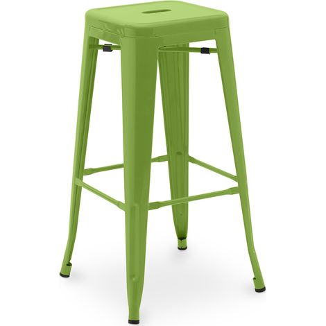 Bar Stool – Industrial Style – Steel – 76 cm – Stylix Light green