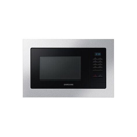 Samsung – Micro-ondes encastrable 20L 850W – Commande électro-mécanique – Inox – Dimensions 27.5 x 48.9 x 31.2 cm – MS20A7013AT