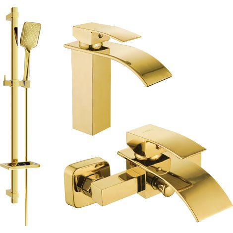 Mexen Aries DQ62 set da bagno, dorato - 744803DQ62-50