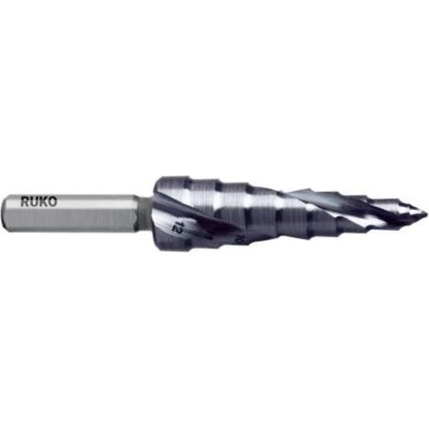 RUKO ULTIMATECUT  Broca escalonada  HSS RUnaTEC  con punta  FLOWSTEP® Tamaño  0/9 -  101650-9P