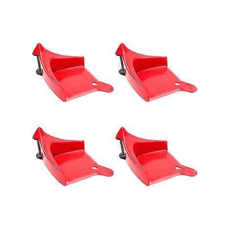 Kfz-Schlauchführungen (4er-Pack, Rot)