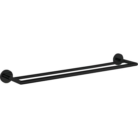 Inda - Porta asciugamani doppio Forum nero opaco L.66 cm (1/2)