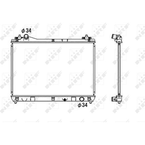 Radiateur, refroidissement du moteur NRF 53703 SUZUKI 1770066J00 1770066J20