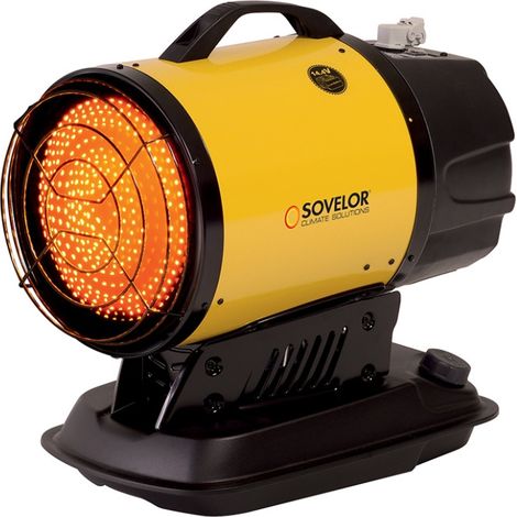 Sovelor – Chauffage fuel rayonnant infrarouge 17kW – Autonome avec batterie 14V – Pour espaces jusqu'à 15m² – Système de sécurité intégré (1/3)