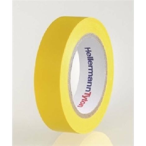 HellermannTyton HelaTape Flex 15 Cinta aislante amarilla 15 mm