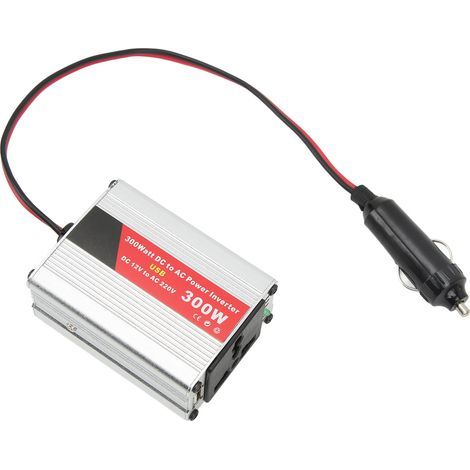 Ondulateur 300W 12V à 220V pour Voiture - Convertisseur Allume-Cigare pour PC Portable, Smartphone, Éclairage (1/5)