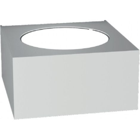 Applique moderna top light plate 1129 ap gx53 led metallo monoemissione lampada parete, finitura metallo grigio