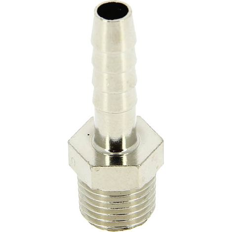 Embout cannelé en fil nickelé 1/4' pour tuyau 8mm – Connexion fiable pour plomberie – Usage intensif dans installations techniques - NIC 8-13