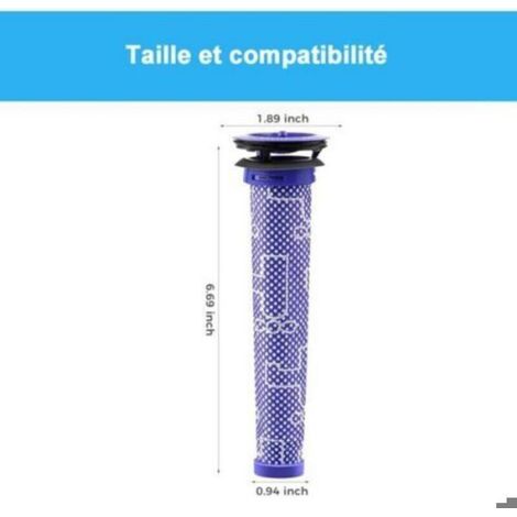 Filtre pré-moteur pour aspirateur - Lot de 3 filtres - Lavable et réutilisable - Double couche (1/4)