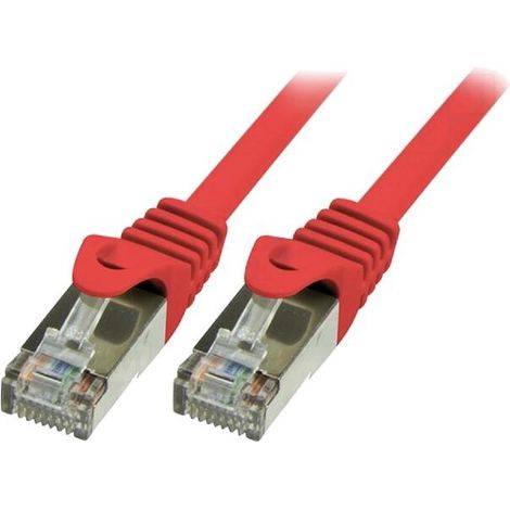 Cordon raccordement F-UTP Cat.5e Rouge - 0.25m