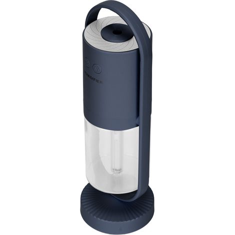 Tragbarer Mini-Luftbefeuchter mit 360°-Drehung und 2 Vernebelungsmodi, ideal für Auto, Zuhause, Büro und Reisen. Dunkelblau. (1/5)