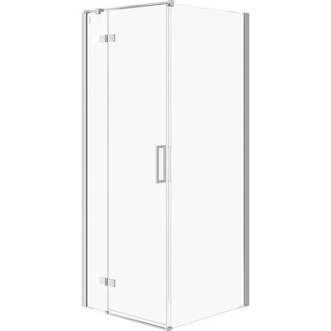Cersanit Jota - Cabina de ducha 80x80 cm, izquierda, cromo/vidrio transparente S160-005 (1/2)