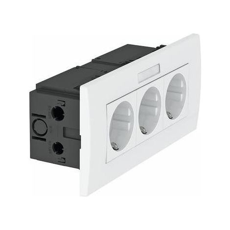 OBO Bettermann Vertr Steckdoseneinheit 3fach 84x185x59 rws SDE-RW D0RW3B (1/5)