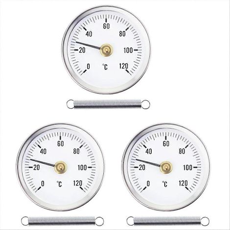 Edelstahl-Rohrkontaktthermometer, 3-teiliges Set, industrielle Temperatursonde (1/5)