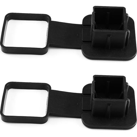 2 pièces 2 Pouces Couvercle d'attelage de remorque Bouchon Bouchon insérer Tube récepteur Noir Couvercle d'attelage récepteur pour Voiture (1/5)