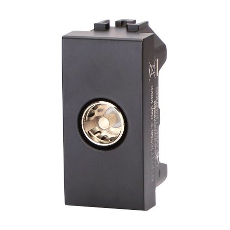 Presa Tv Passante Abl Nero 9,5 mm 8 Pezzi