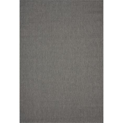 Tapis extérieur kilim 120x170 anthracite rectangle GEGIA