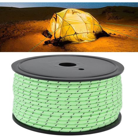 Hochfestes Campingseil [50 m] – fluoreszierendes, reflektierendes Nylon [5 mm] zur Befestigung von Zelten und Pavillons – 1 Rolle (1/5)