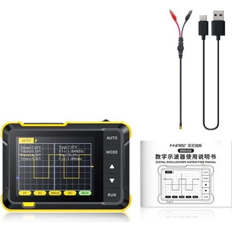 Oscilloscope Numérique Portable Mini pour Débutants Enseignement et Réparation (1/4)