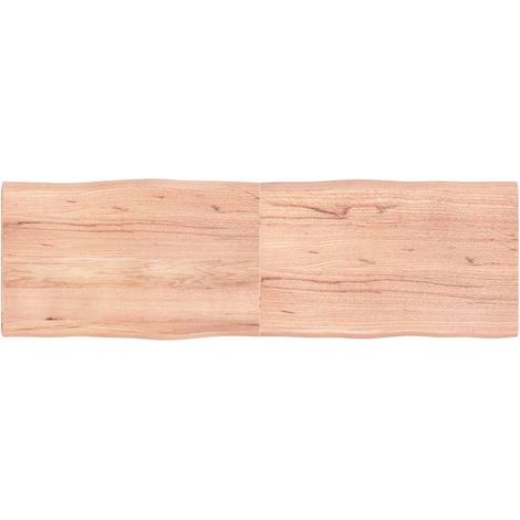 Tischplatte 160x50x(2-4) cm Massivholz Behandelt Baumkante