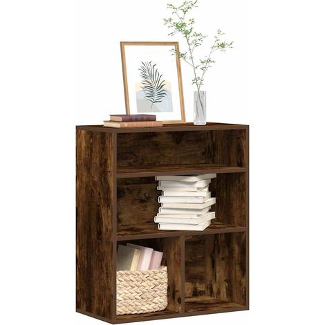 Bücherregal Räuchereiche 60x30x71,5 cm Holzwerkstoff