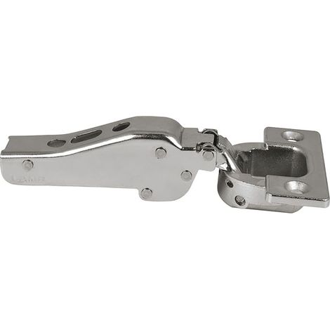 LAMP® Schwerlast Möbel Scharnier 95°, Mittelanschlag, mit Feder, vernickelt
