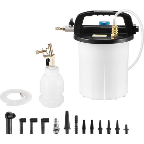 Mophorn Kit de purge de frein 3 L, extracteur de liquide de frein avec siphon de 1 L, 13 raccords de tuyau, tuyau en silicone allongé et poignée, compatible avec la plupart des véhicules (1/5)