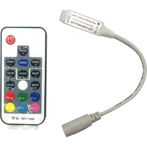 Contrôleur LED RGB avec télécommande sans fil 17 touches, variateur pour ruban lumineux 5050 3528 5630 (1/5)