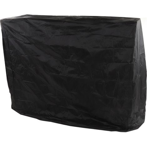 Housse de protection pour table de ping-pong 190 cm, revêtement argenté, imperméable, pour extérieur, avec cordon de serrage, 155 x 75 x 144 cm / 61 x 29,5 x 56,7 pouces, noire (1/5)