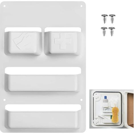WC-Service-Klapptür-Organizer für Wohnwagen, PP-Fachablage im Abwassertank, Klapptür-Aufbewahrungsbox für Wohnmobile, Kassetten-WC-Tür-Aufbewahrungsbox, Aufbewahrung für Camping, Wohnwagen, Boot, Weiß (1/5)