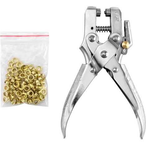 DEESSE SHOP - Pince à œillets, presse à œillets, 100 pièces œillet 5 mm, pour tissus, vêtements, chaussures, sacs et travaux manuels (1/5)