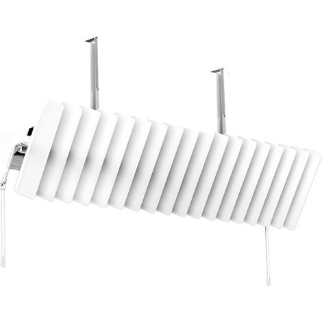 Deflector de aire para aire acondicionado - Montaje en pared ajustable - Cabezal giratorio - Con soporte - Ahorro de energía - 20 x 85 cm (1/5)