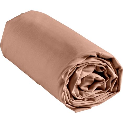 Drap housse en coton 140 x 190 cm Line blush