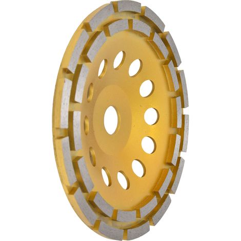 180-mm-Doppelreihen-Diamant-Topfschleifscheibe für Beton, Granit, Stein, Marmor, professionelle Schleifscheibe (1/5)