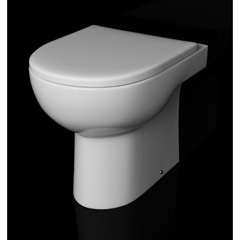 Roca - vaso filo parete rimless porcellana bianco - serie: clara (senza coprivaso)