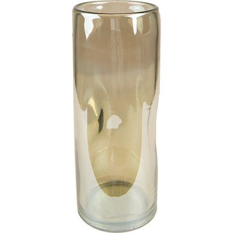 Vase en Verre Vert Décoratif pour Fleurs et Compositions Florales, Design Élégant, 9 x 23 cm - PANGIVO (1/2)