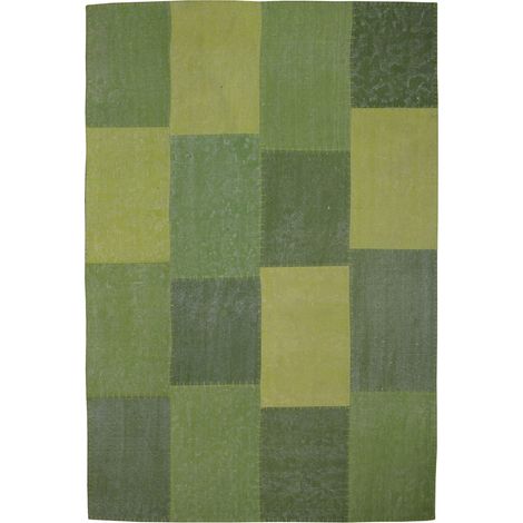Tappeto Vintage Lyrical 100 in Cotone Verde 80x150 cm (1/4)