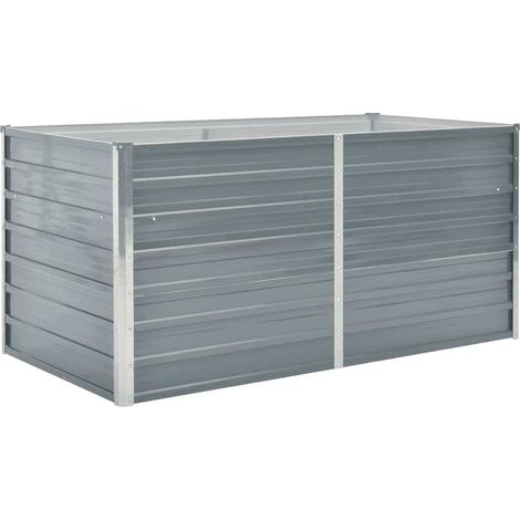 Jardinière,Bac à fleurs,Pot de fleurs 160 x 80 x 77 cm Gris Acier galvanisé CFW90281 (1/5)