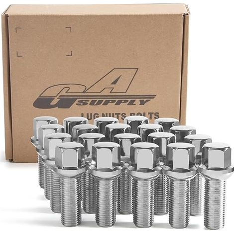 Wheel Bolts M14 x 1.5 x 28 mm Spherical Seat R13 KEY 17 mm Compatible with Aftermarket Rims for and (1/5)