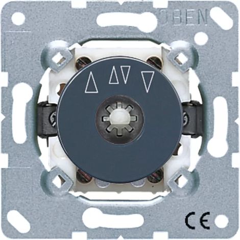 Jung Jalousie-Drehschalter, Wendeschalter/-taster 2-pol. (2 Antriebe), 10 A 250 V , anthrazit, UP 1234.20 (1/2)