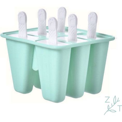 ZijTak - Stampo per ghiaccioli - 6 pezzi - Silicone - Stampo per ghiaccioli all'acqua - Stampo per pasticcini - Ghiaccioli alla frutta - Yogurt gelato - Ghiaccioli - Frisco - Stampo Magnum - Ghiacciol (1/5)