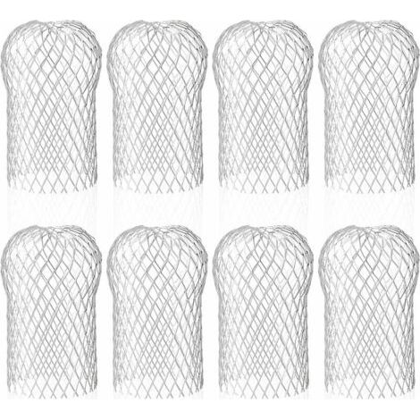Set mit 8 Aluminium-Dachrinnenabdeckungen, flexible und langlebige Dachrinnenfilter für Dachrinnen und Fallrohre gegen Laub