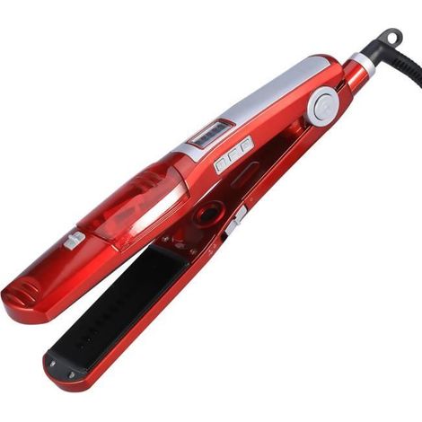 Fer à Lisser Vapeur Cheveux Bross Peigne Vaporisateur Lisseur Vapeur Avec Ecran