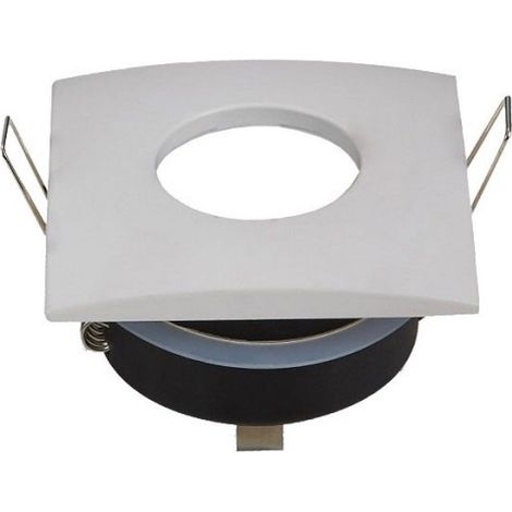 Faretto quadrato da incasso cartongesso Bianco IP54 ideale per bagni a tenuta stagno