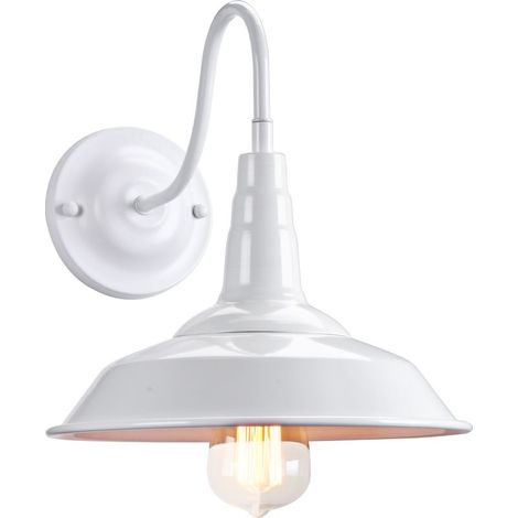 Applique Murale Rétro D'Intérieur Lampe Murale Antique Applique Murale En Fer Et Métal, Blanc Pour Café Bureau (1/5)