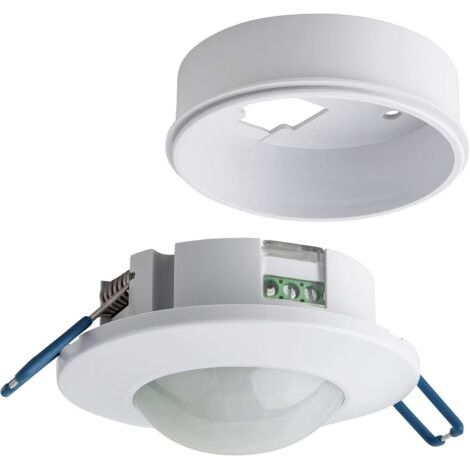 Détecteur de Mouvement Intérieur, Montage Encastré et en Saillie au Plafond, programmable, Capteur Infrarouge, 6m / 360°, LED adapté, Max. 1200W/ 500W(2 pcs) (1/5)