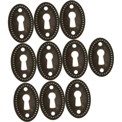 POPETPOP Lot de 10 cache-serrures ovales décoratifs pour meubles (1/5)