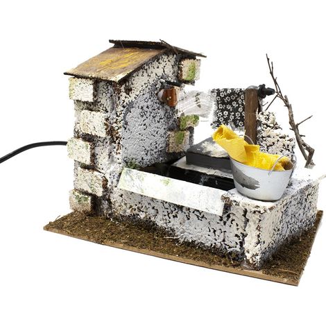 Scena per Presepe Fontana con Lavatoio 20x14x17 cm Pompa Funzionante 10978 (1/5)