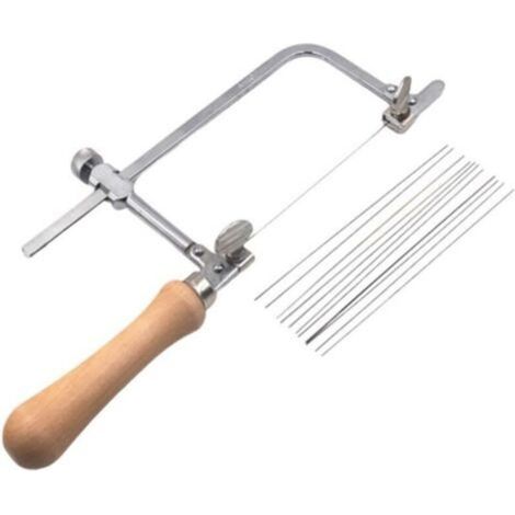 Scie à Bijoux Les Bijoutiers Réglables Ont Vu Le Cadre avec Des Lames de Scie Kit Professionnel de Fabrication de Bijoux pour Les Outils de Fabrication de Cadres D'art (Avec 12 lames de scie) (1/5)